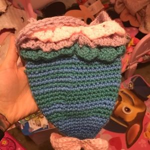 Crochet mermaid purse